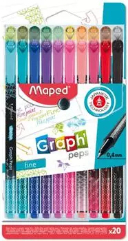 Maped Graph'Peps Premium Fineliner 0,4mm, 20er-Set (749051)
