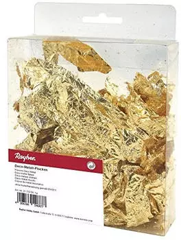 Rayher 2171506 Deco-Metall-Flocken gold SB-Box 1g