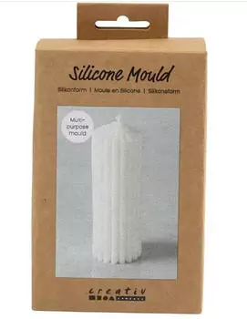 Creativ Company Silikonform Gerippter Zylinder H 12 cm D 4 cm 150 g