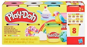 Play-Doh Rainbow 8 Pack Solid 680G