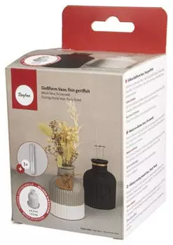 Rayher Silikon Gie&szlig;form "Vase" geriffelt