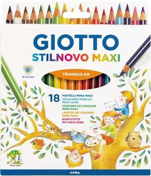 Giotto Stilnovo Maxi Buntstifte, 18er-Etui (F226200)