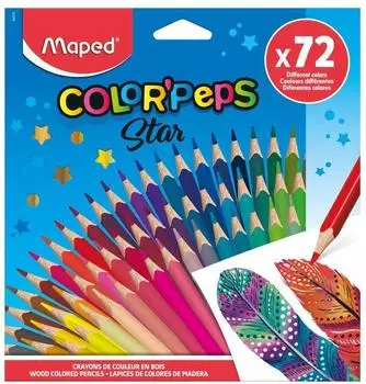 Maped Color'Peps Star Buntstifte, dreieckig, 72 Farben (832072)