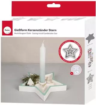 Rayher Silikon Gie&szlig;form Kerzenst&auml;nder "Stern"
