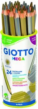 Giotto Mega Metallic Buntstifte gold & silber, 24 Stück (518000)