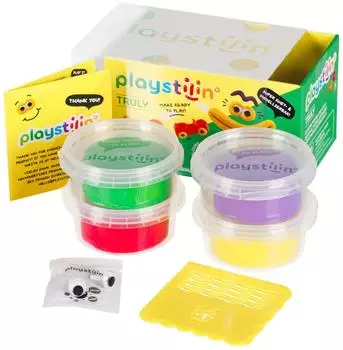 TrendAlliance Playstilin Truly Original Knete in Box 4fach farblich sort.