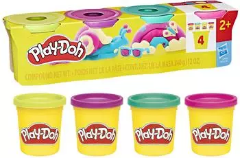 Hasbro European Trading B.V. Play-Doh Kr&auml;ftige Farben 4Er-Pack