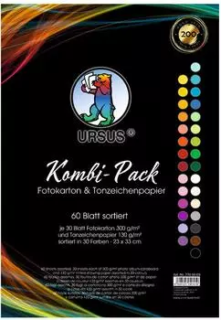 Ursus Kombi Block Jubil&auml;umsausgabe 23x33cm, 60 Blatt, 30 Farben (7700000)