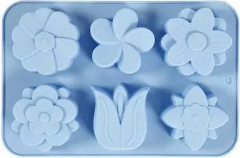 Creativ Company Silikonform Blumen H 2,6 cm L 30 cm B 21 cm Lochgr&ouml;&szlig;e 60x75 mm 75 ml