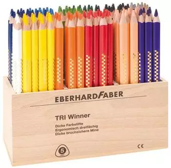 Eberhard Faber TRI Winner Buntstifte, 114er Holzk&ouml;cher (518420)