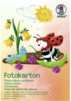 Ursus 5 x Fotokarton 300g/qm A3VE=10 Blatt 10 Farben sortiert
