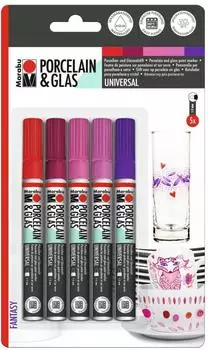 Marabu Porcelain & Glas Painter Fantasy, 5er-Set (012300082)