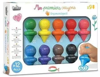 Crea Lign' Wachsmalstifte-Set "Meine ersten Stifte" 9 Farben ab 12 Monate (CL195)