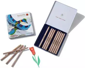 Stockmar Buntstifte dreikant 12 Farben Blechschachtel (92012)
