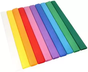 Papstar Krepp-Papier 2,5m x 50cm farbig sortiert wasserfest, 100 Stk.