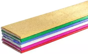 Clairefontaine Metall-Krepppapier 72g 2,50x0,50m 6 Bogen, sortiert (911199C)