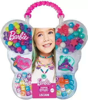Lisciani Barbie Fashion Jewellery Schmuck-Bastelset Schmetterlingsdisplay, Mädchen ab 5 Jahren (99368)
