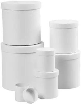 Creativ Company Runde Deckelkartons, wei&szlig;, &Oslash; 7&ndash;22cm, 7-tlg. (50438)