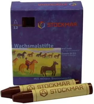 Stockmar Wachsmalstifte rotbraun, 12 Stifte (330-13)