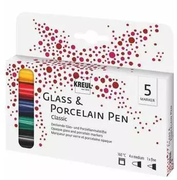Kreul Glass & Porcelain Pen Classic 5er-Set (PorcelainPen)