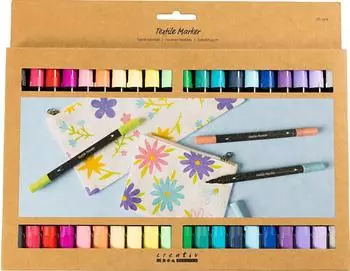 Creativ Company Stoffmalstifte, verschiedene Farben, 20 Stück (34833)