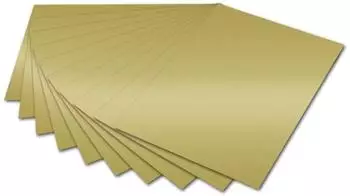 Baker Ross Tonpapier 130g/m&sup2;, 50x70cm, gold gl&auml;nzend, 10 Bogen (6766)