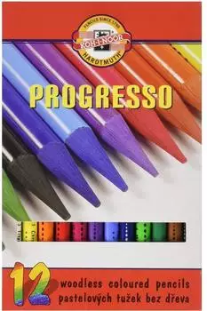 Koh-I-Noor Progresso Buntstifte ohne Holz, 12er-Set (8756/12)