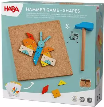 HABA Hammer-Nagelspiel Geo-Formen 60-teilig Lernspiel