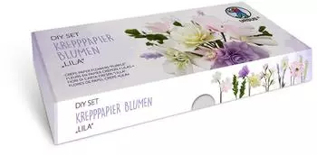 Ursus Erwachsenen-Bastelsets DIY-Set Krepppapier Blumen Lila