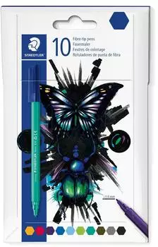 Staedtler Noris 326 Fineliner "cool & cute" gemischte Farben, 10er-Set (326 C10 E1)