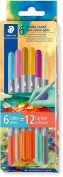 Staedtler Multiverse Doppelfasermaler 6er-Set, 1,0 & 3,0mm (3280C6E2-2)