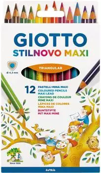 Giotto Stilnovo Maxi Buntstifte, 12er-Etui (F225900)