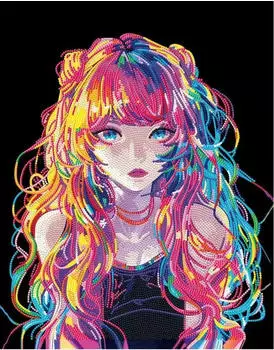 Diamond Dotz DIAMOND Diamond Painting Neon Anime Girl