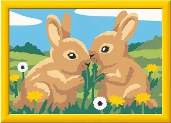 Ravensburger CreArt Malen nach Zahlen Kinder - Hasenfreunde