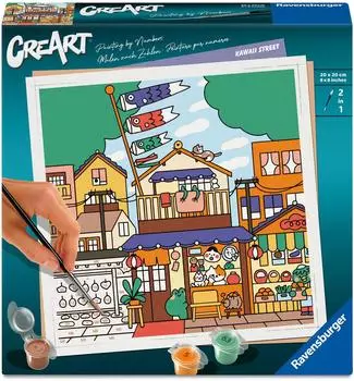 Ravensburger CreArt Adults Trend - Kawaii Stra&szlig;e