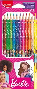 Maped Buntstifte BARBIE Dreikant-Form, 12 St&uuml;ck (862207)