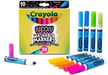 Crayola Filzstifte Neon, 10 leuchtende Farben (58-7846)