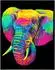 Green Board Games DIAMOND DOTZ DD25023 Diamond Painting Neon Elefant Neon Noir, Fortgeschrittene