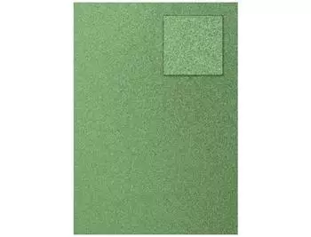 Heyda 10 x Glitterkarton A4 360g/qm dunkelgr&uuml;n
