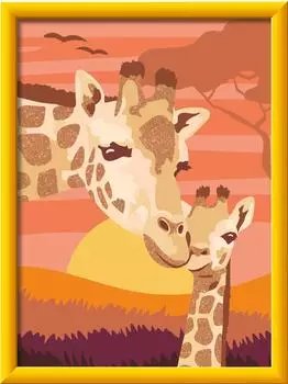 Ravensburger CreArt Malen nach Zahlen Kinder - Giraffe mit Baby