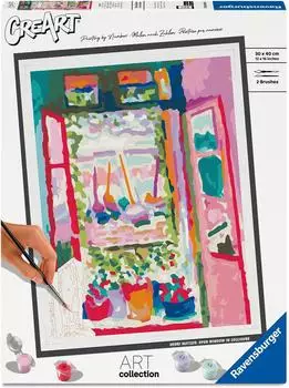 Ravensburger CreArt Malen nach Zahlen Art Collection - Henri Matisse: Offenes Fenster in Collioure