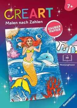 Ravensburger CreArt Malen nach Zahlen ab 7 Zauberpapier - Meerjungfrauen