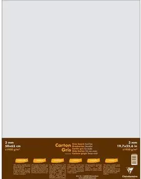 Clairefontaine Graukarton recycelt 50x65cm 3mm 1950g/m&sup2; (93995C)