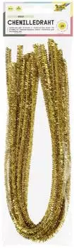 Folia Iden - Chenilledraht gold 8mmx50cm 10 st&uuml;ck