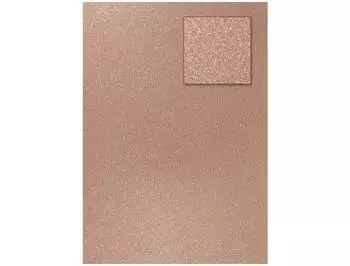 Heyda 10 x Glitterkarton A4 360g/qm dunkelkupfer