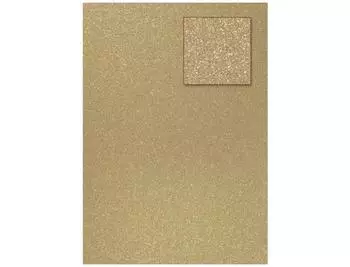 Heyda 10 x Glitterkarton A4 360g/qm champagner