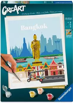Ravensburger CreArt Adults Trend - Farbenfrohes Bangkok