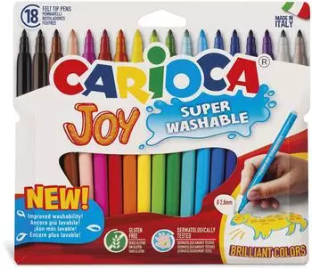 Carioca Joy Filzstifte feine Spitze 2,8mm, 18 Stück (40555/2020)
