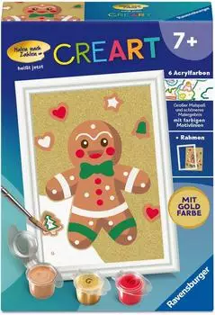 Ravensburger CreArt Malen nach Zahlen Kinder - Lebkuchenmann