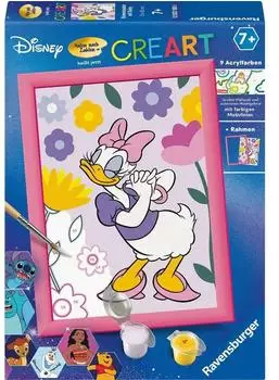 Ravensburger CreArt Malen nach Zahlen Kinder - Disney Daisy Duck